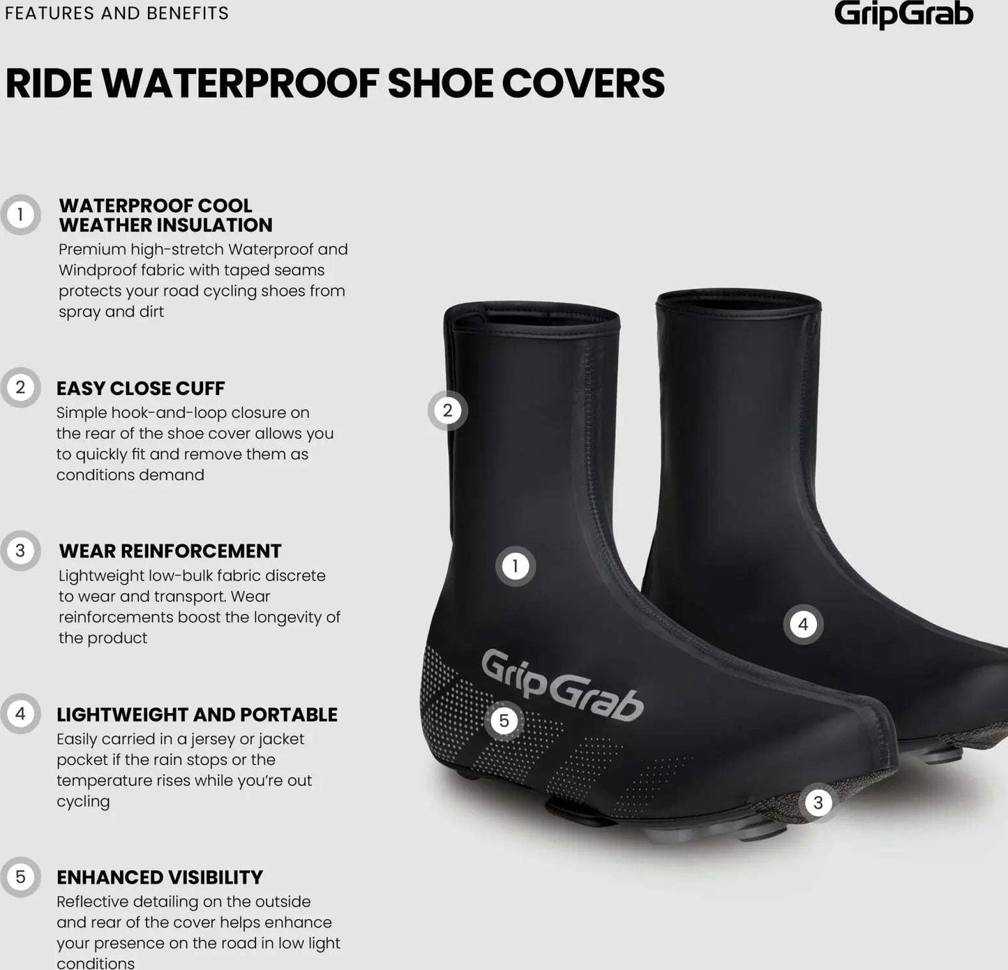 GripGrab waterdichte overschoenen - Zwart Haaghoek