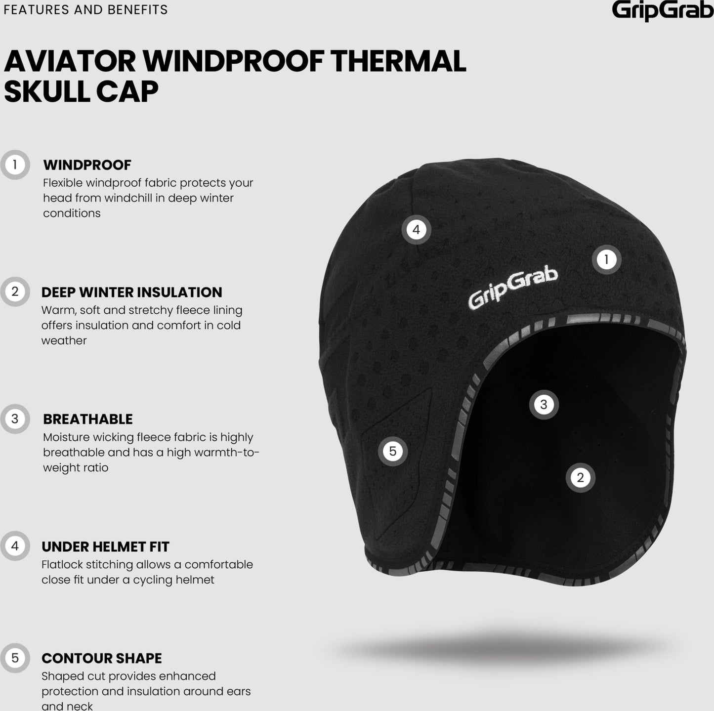 Aviator Winddichte Diepe Winter Skull Cap