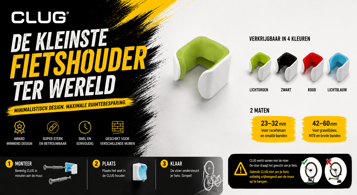 CLUG Fiets Wandhouder Set van 2