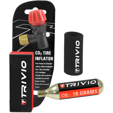 3 Stuks Bundeldeal Trivio - CO2 Adapter + CO2 Patroon 16 gram + Neoprene Huls