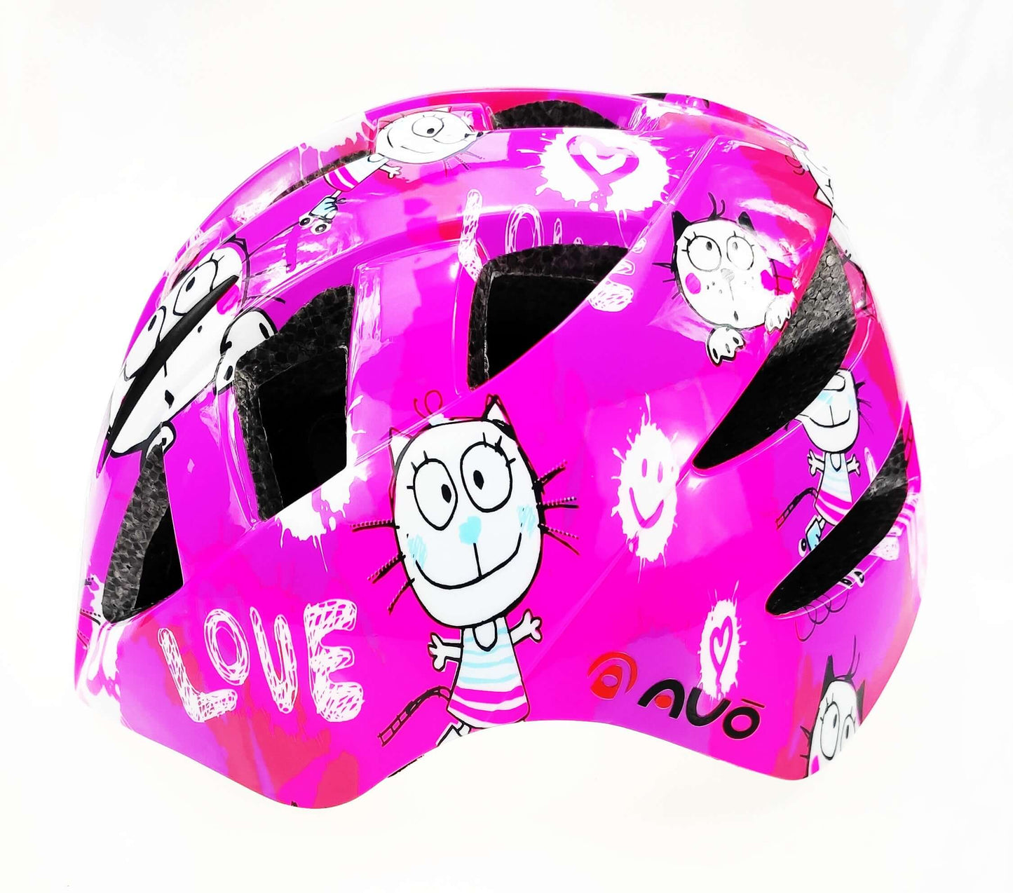 AVO Pink Kitty Kinderfietshelm S 48-52 cm | 3-5 Jaar