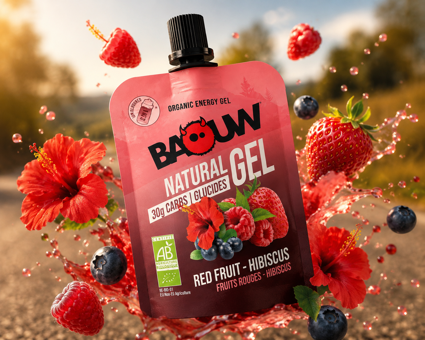 Baouw Energy Gel Red Fruit & Hibiscus – Natural Fuel For Cyclists