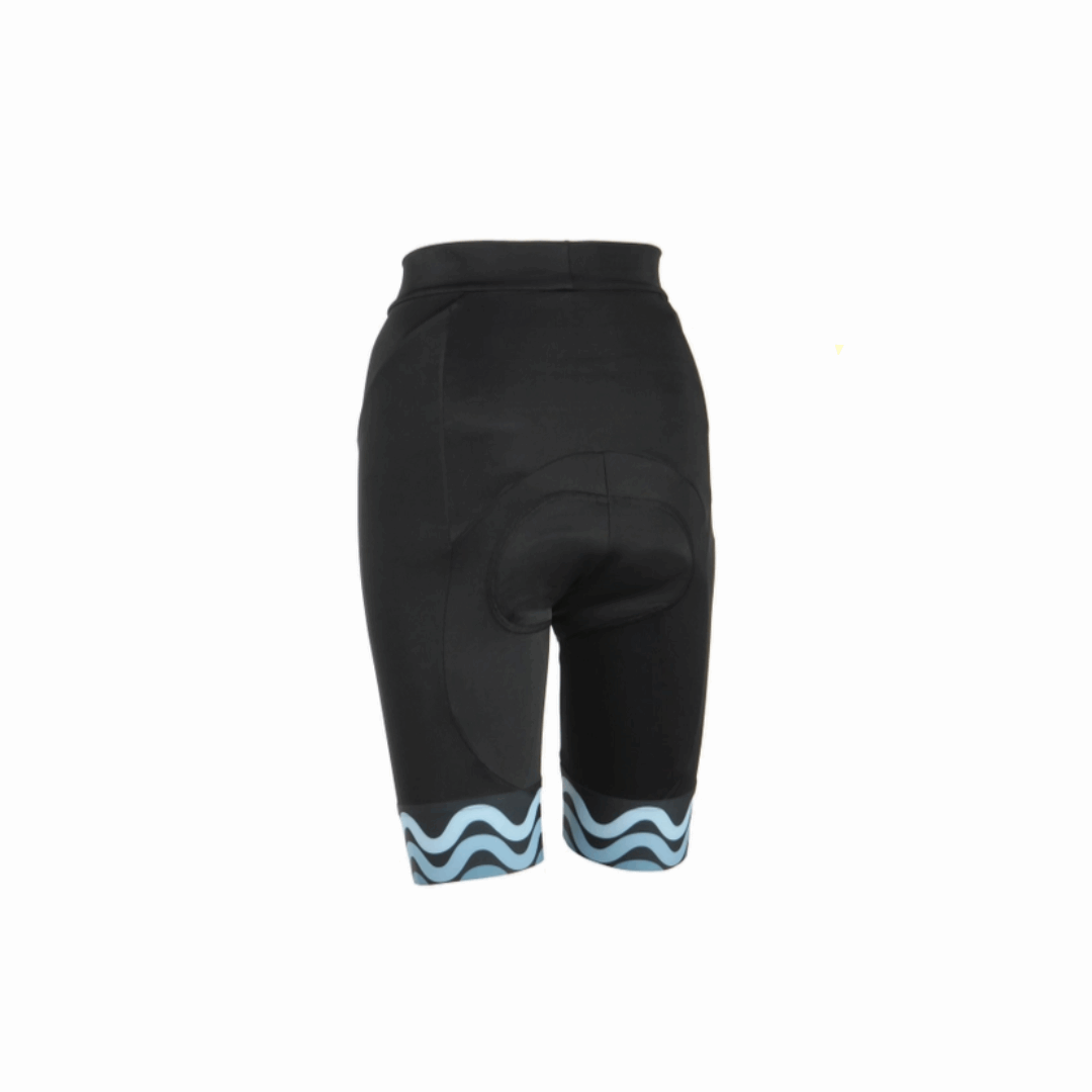 Wave korte broek zonder bretellen - Aquamarijn