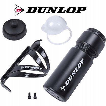 Zwarte DUNLOP Fiets Waterfles 750 ML met Fleshouder