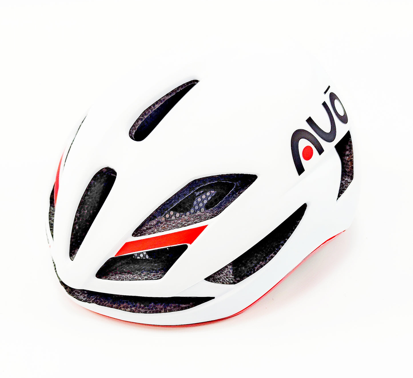 AVO AERO II Fietshelm Wit Rood 58-61 cm | Aero Racehelm