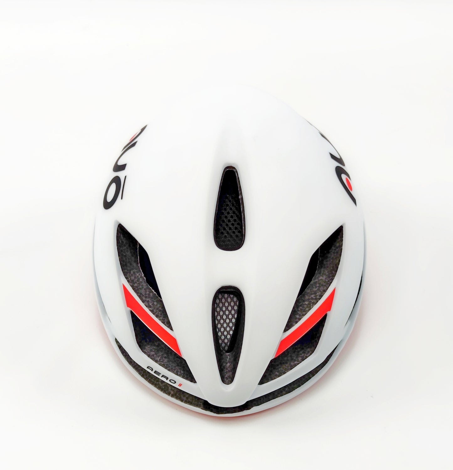 AVO AERO II Fietshelm Wit Rood 58-61 cm | Aero Racehelm