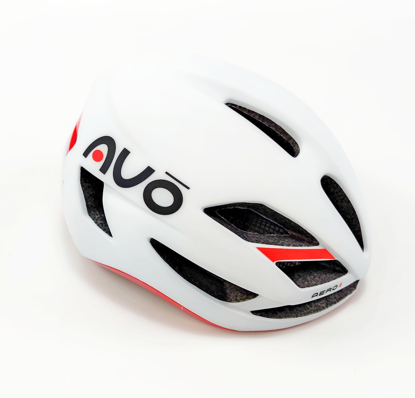 AVO AERO II Fietshelm Wit Rood 58-61 cm | Aero Racehelm