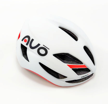 AVO AERO II Fietshelm Wit Rood 58-61 cm | Aero Racehelm