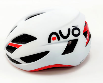 AVO AERO II Fietshelm Wit Rood 58-61 cm | Aero Racehelm