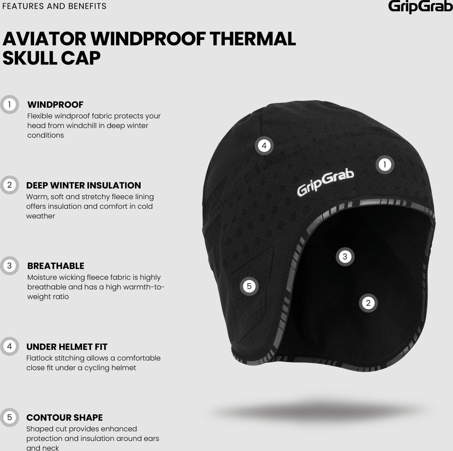 Aviator Winddichte Skull Cap
