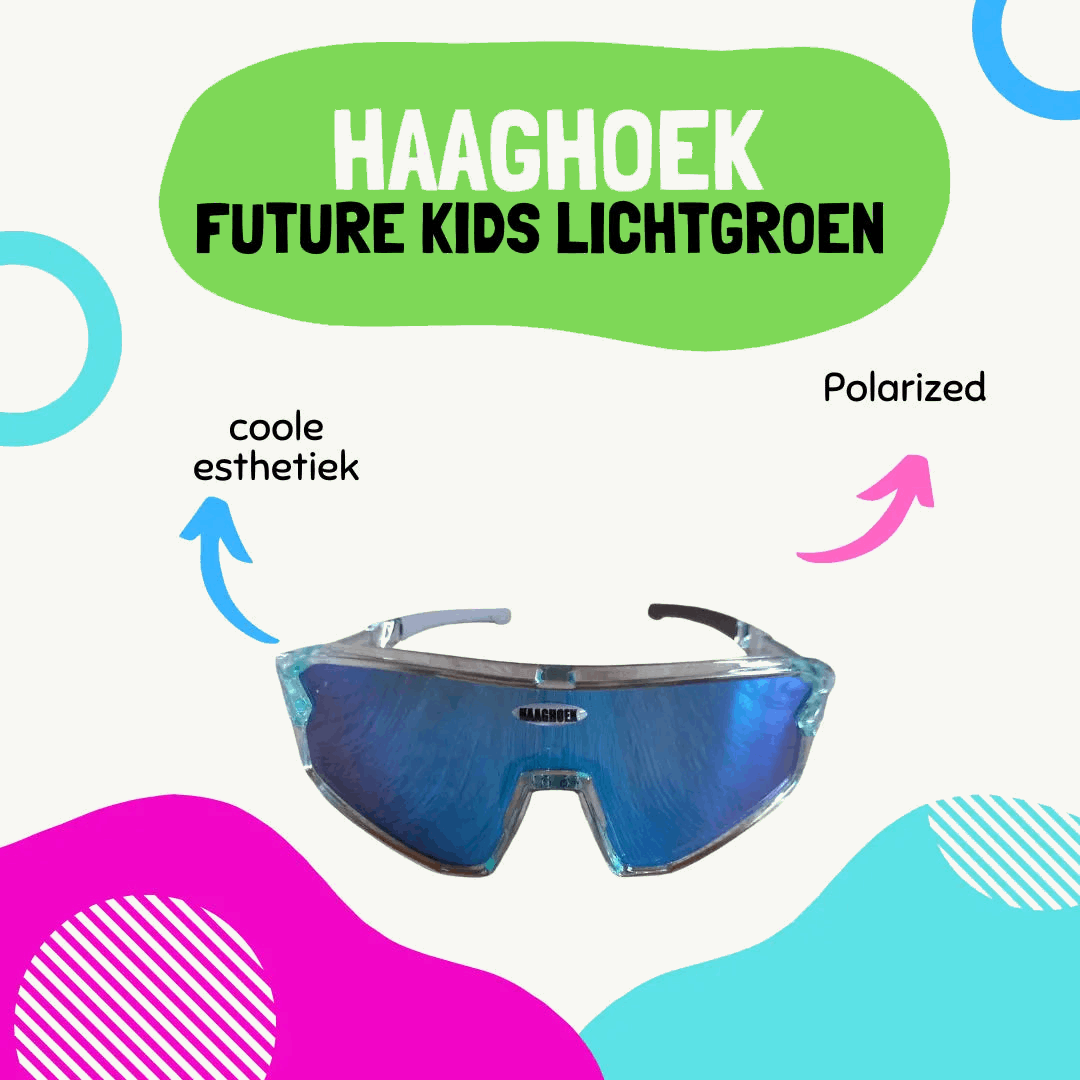 Fietsbril Haaghoek Future Kids lichtgroen-zwart Haaghoek