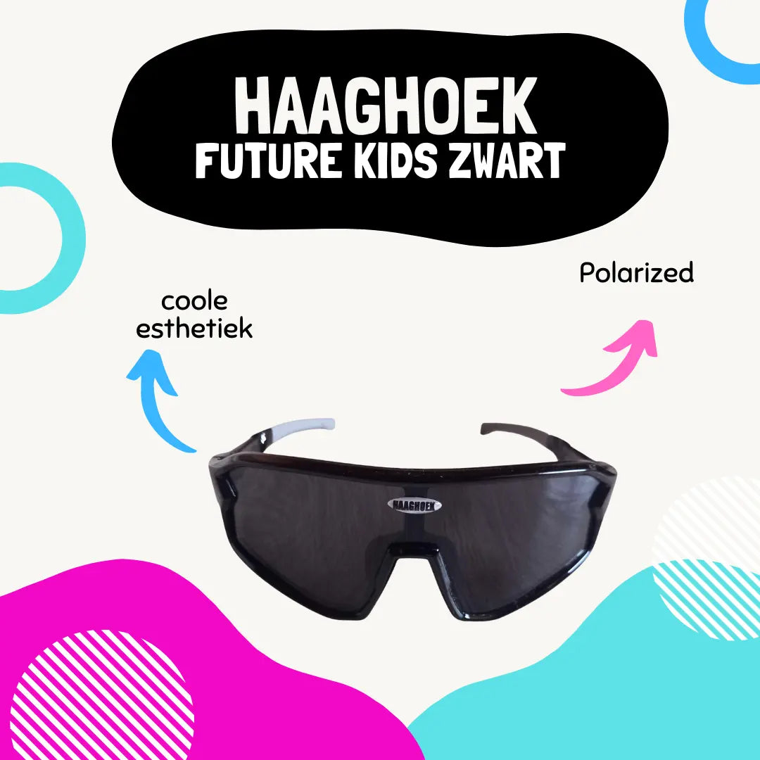 Fietsbril Haaghoek Future Kids zwart-grijs Haaghoek