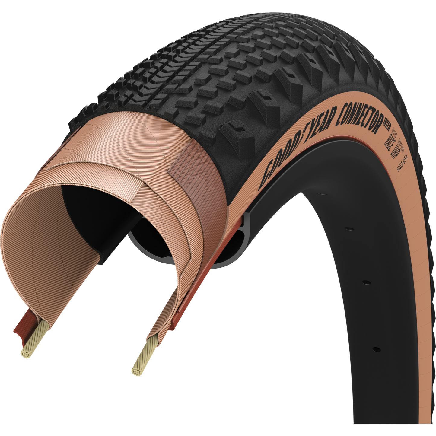 Dubbel deal - 2 stuks Goodyear - Connector Inter Race TLR 700X45C Transparant
