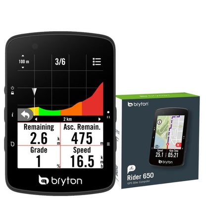 Bryton Rider 650 E – GPS Fietscomputer met Full-Color Precisie