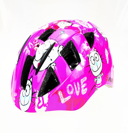 AVO Pink Kitty Kinderfietshelm S 48-52 cm | 3-5 Jaar