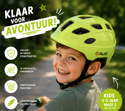 Kinderfietshelm AVO Kids Yellow S (48-52 cm) | 3 tot 5 jaar | Haaghoek
