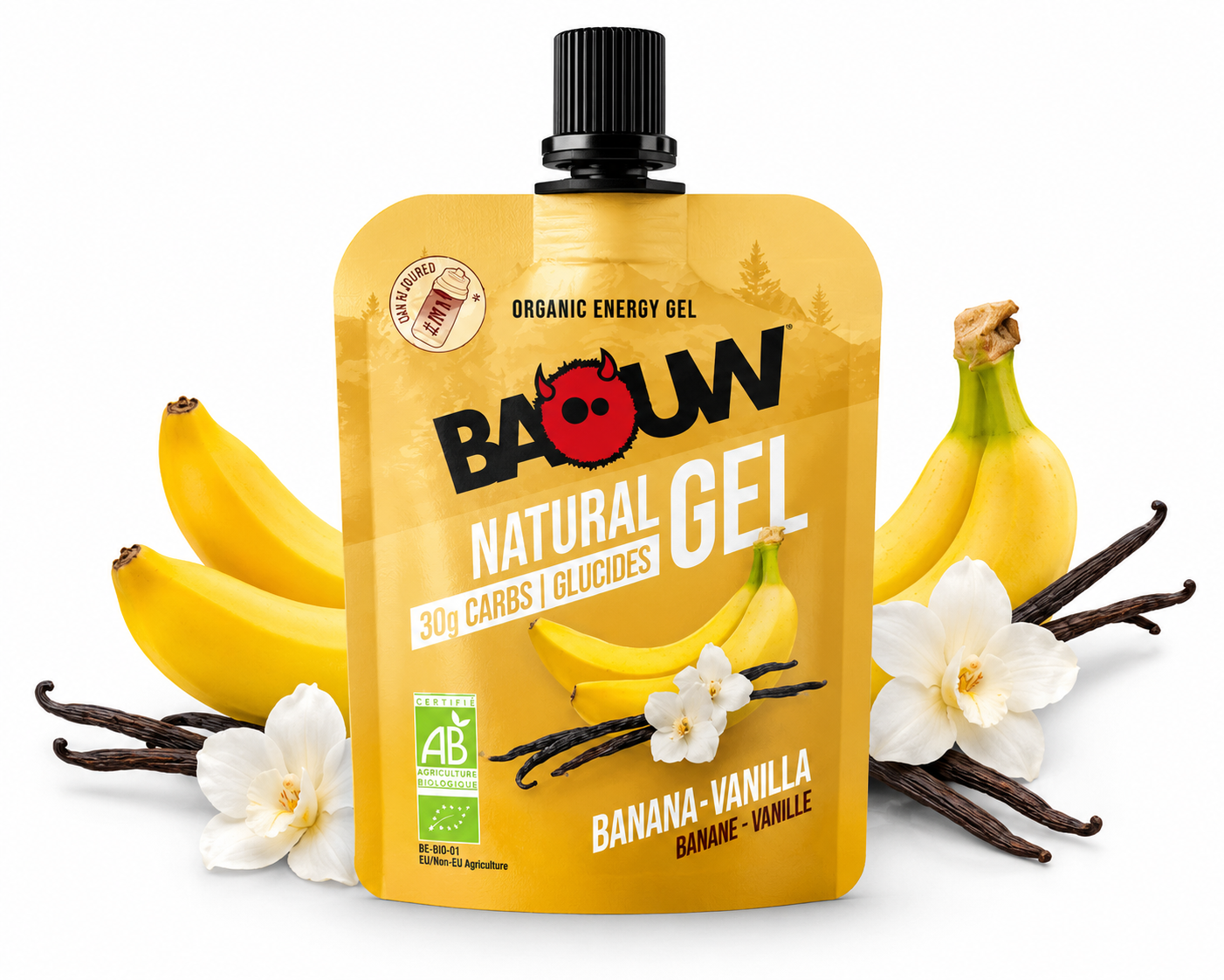 Baouw Energy Gel Banana & Vanilla – Natural Fuel For Cyclists