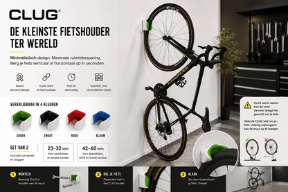 CLUG Fiets Wandhouder Set van 2