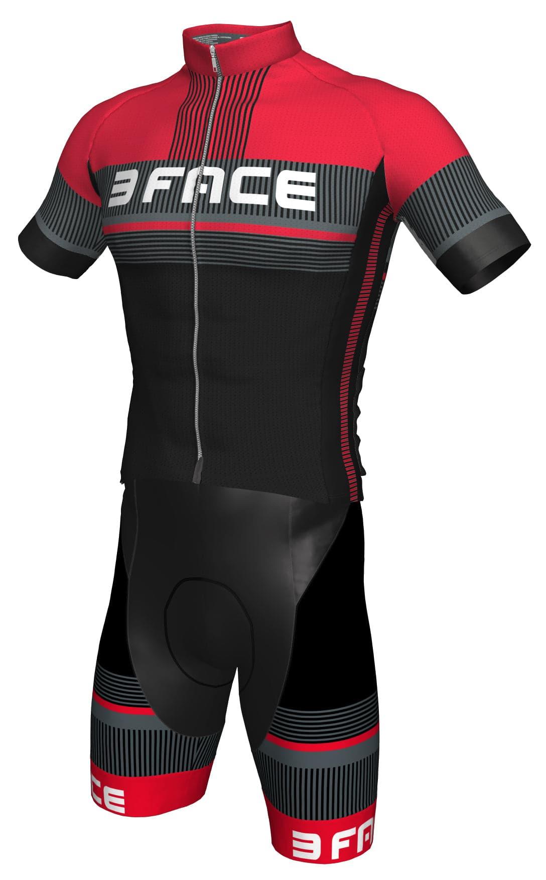 Completo Estivo Deal Tute da ciclista Threeface S red 