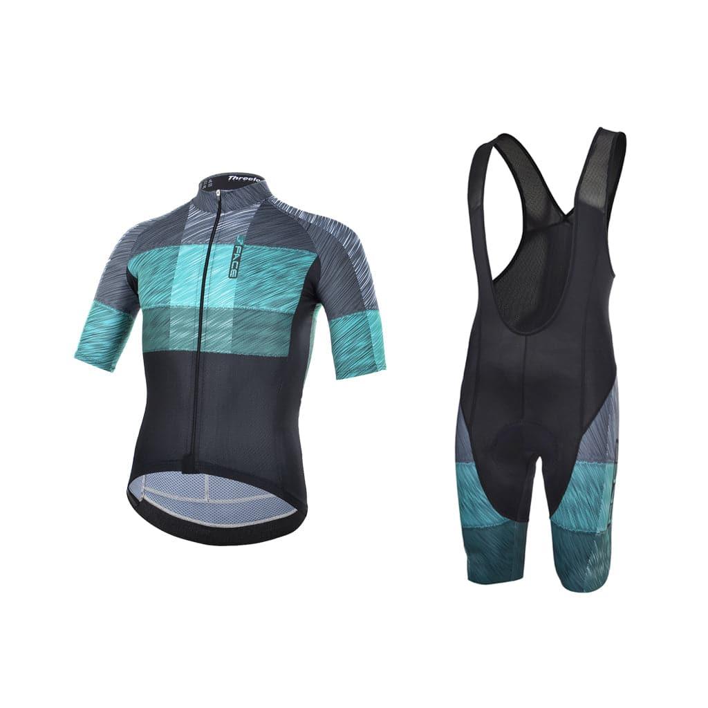 Completo Estivo Graphite Tute da ciclista Threeface S aqua 