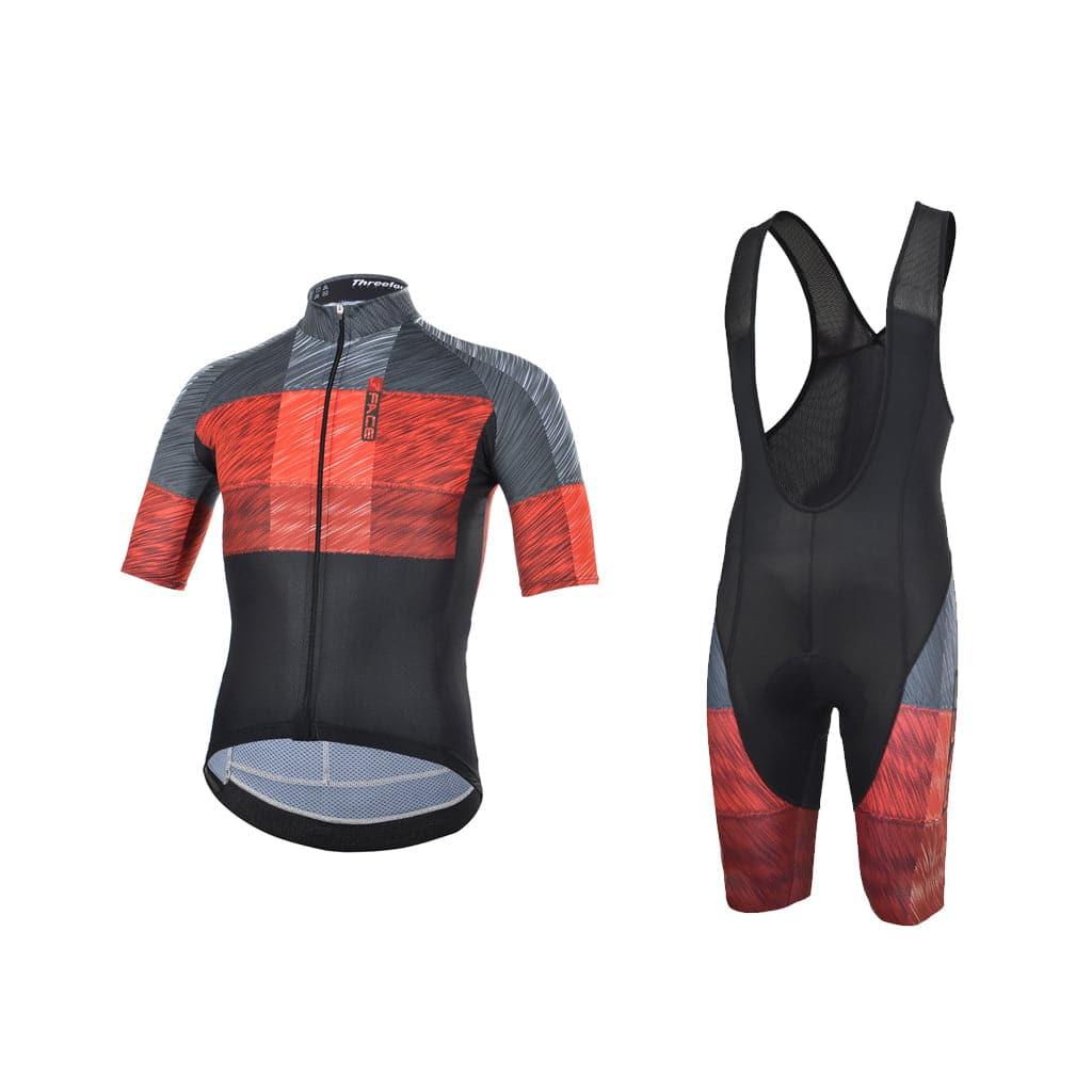 Completo Estivo Graphite Tute da ciclista Threeface S red 