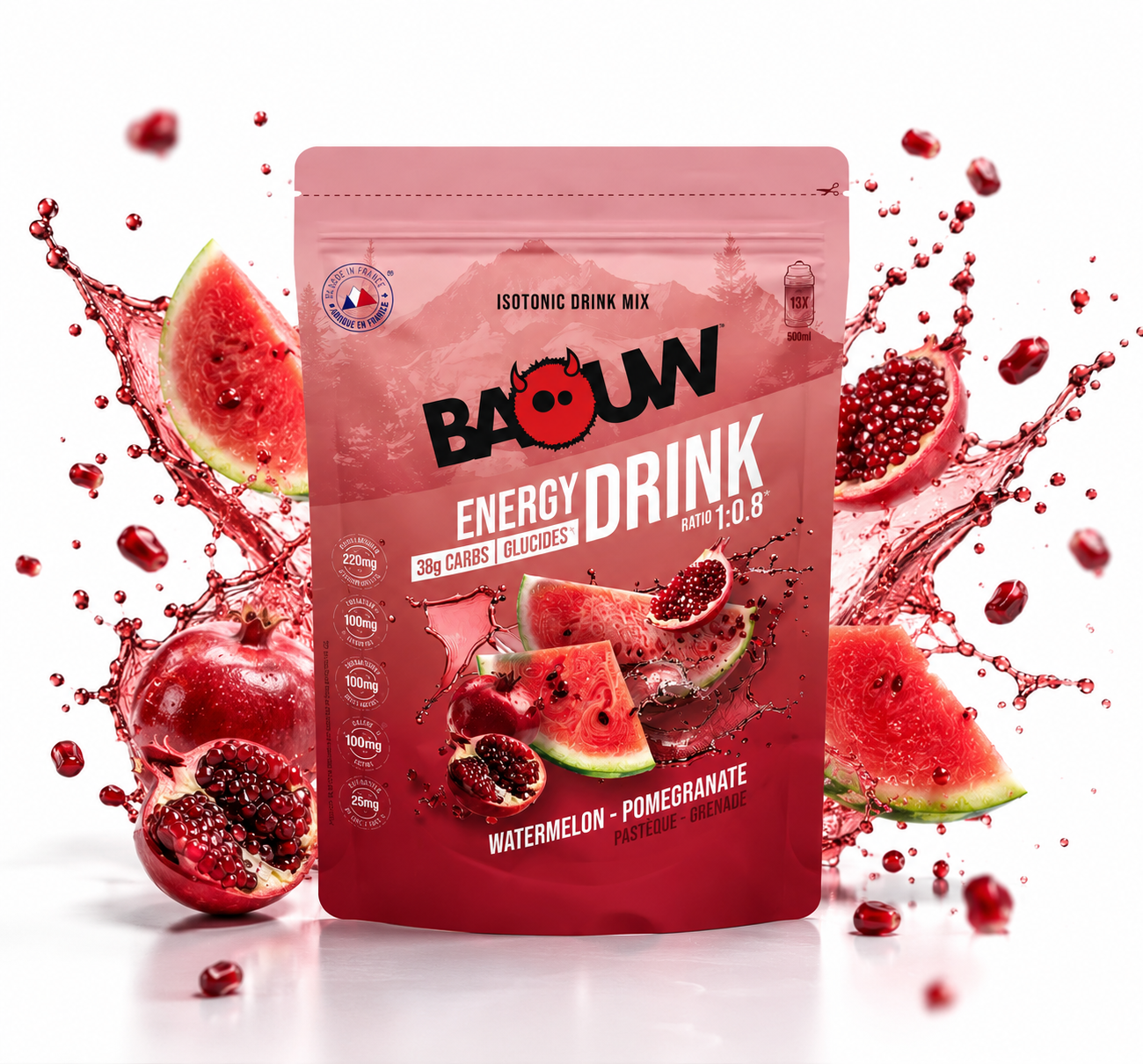 Baouw Energy Drink Mix Watermelon – Pomegranate 585g