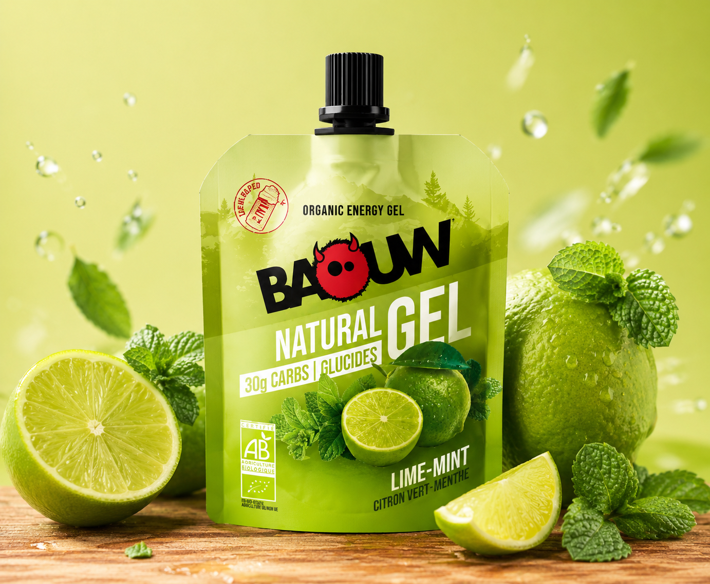 Baouw Energy Gel Lime Mint – Natuurlijke energie met verfrissende smaak