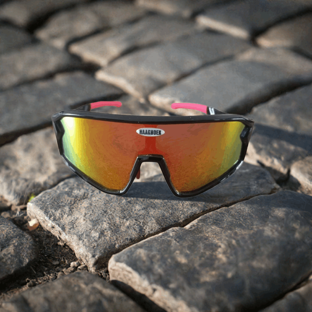 Fietsbril Haaghoek Future Kids rood-zwart