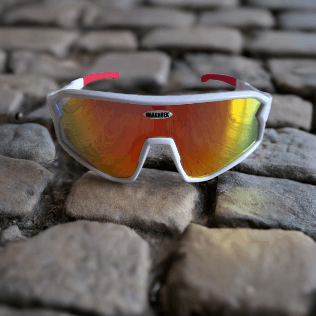 Fietsbril Haaghoek Future Kids rood-wit