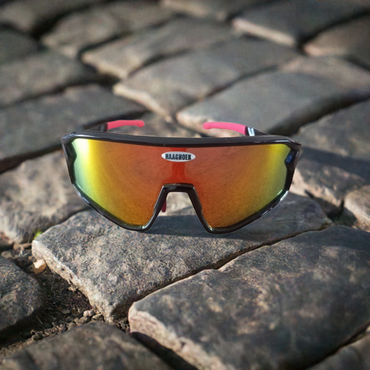 Fietsbril Haaghoek Future Kids rood-zwart