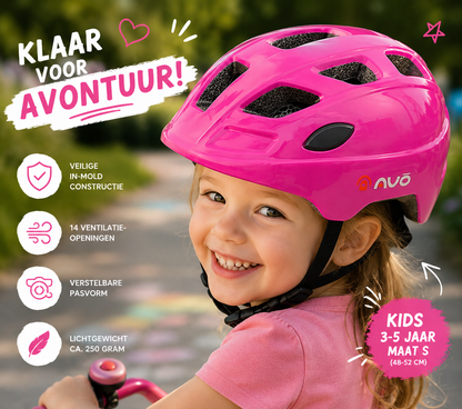 Kinderfietshelm AVO Kids Pink S (48-52 cm) | 3 tot 5 jaar | Haaghoek