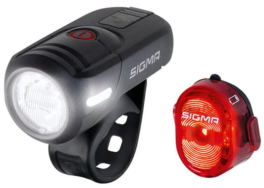 VOORLICHT SIGMA AURA 45 USB + ACHTERLICHT NUGGET II USB OPL.