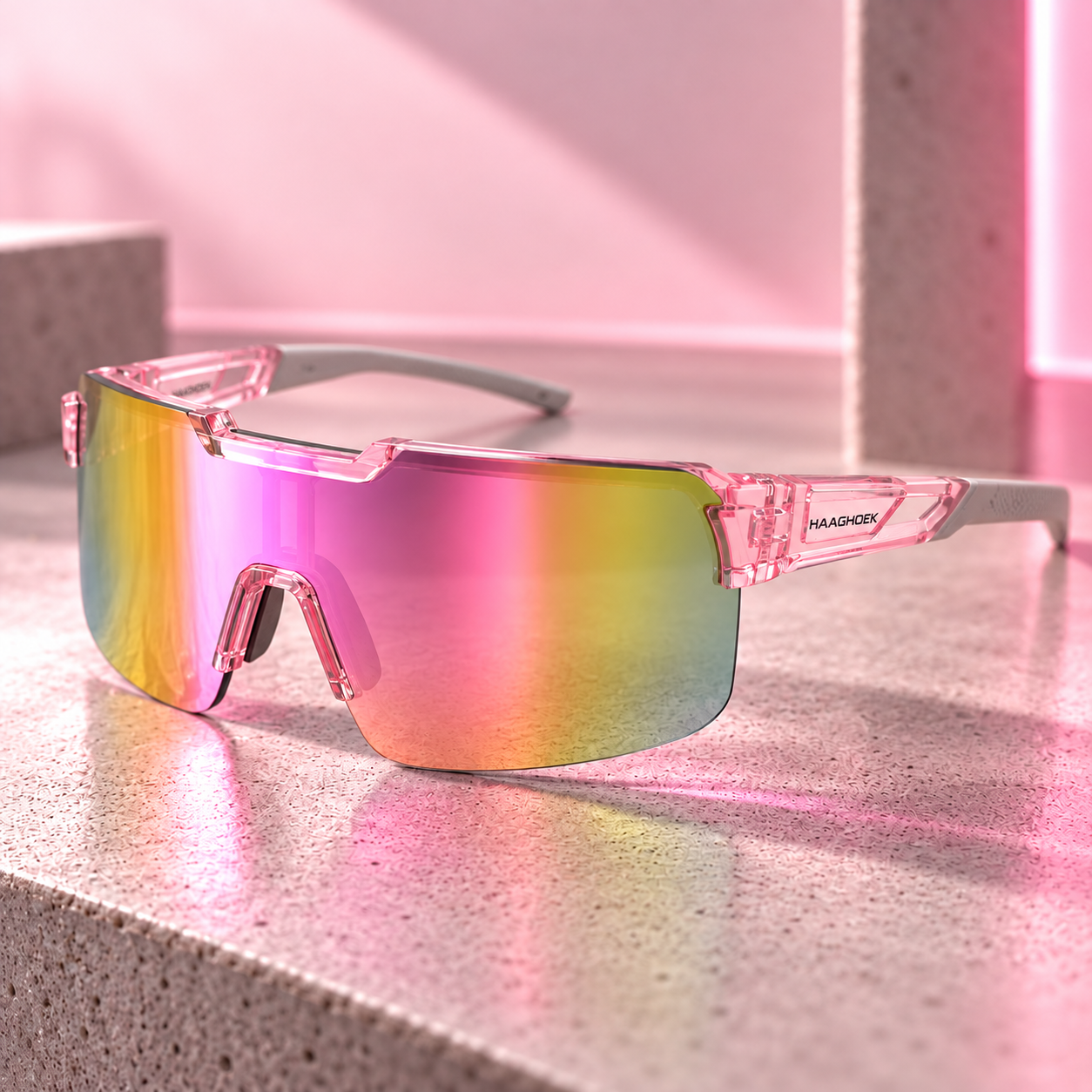 Haaghoek Vortex Pink – Gepolariseerde Fietsbril