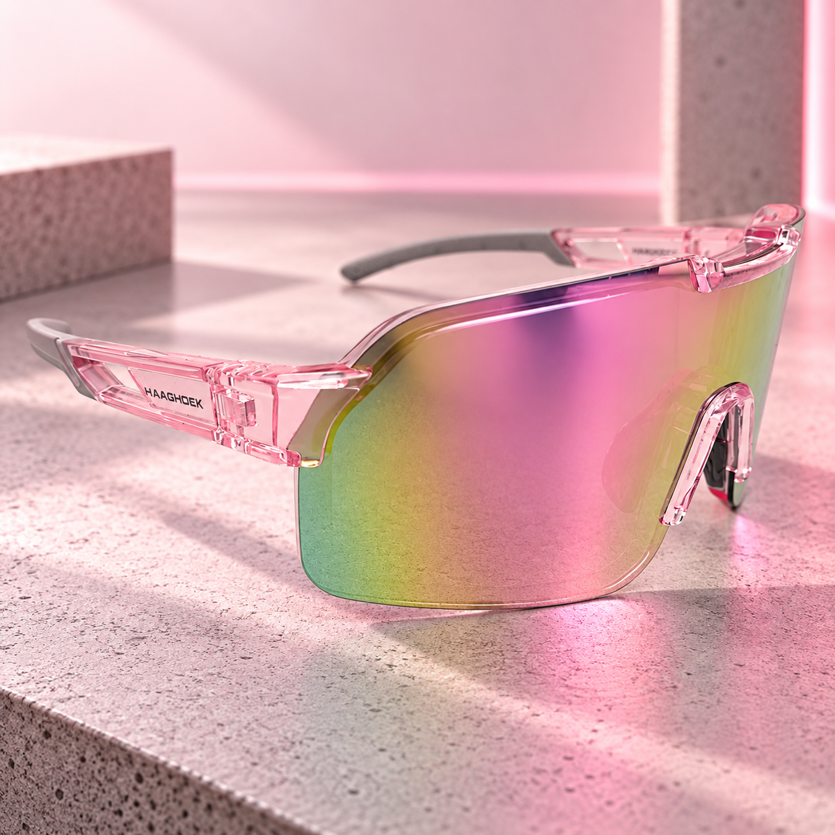 Haaghoek Vortex Pink – Gepolariseerde Fietsbril