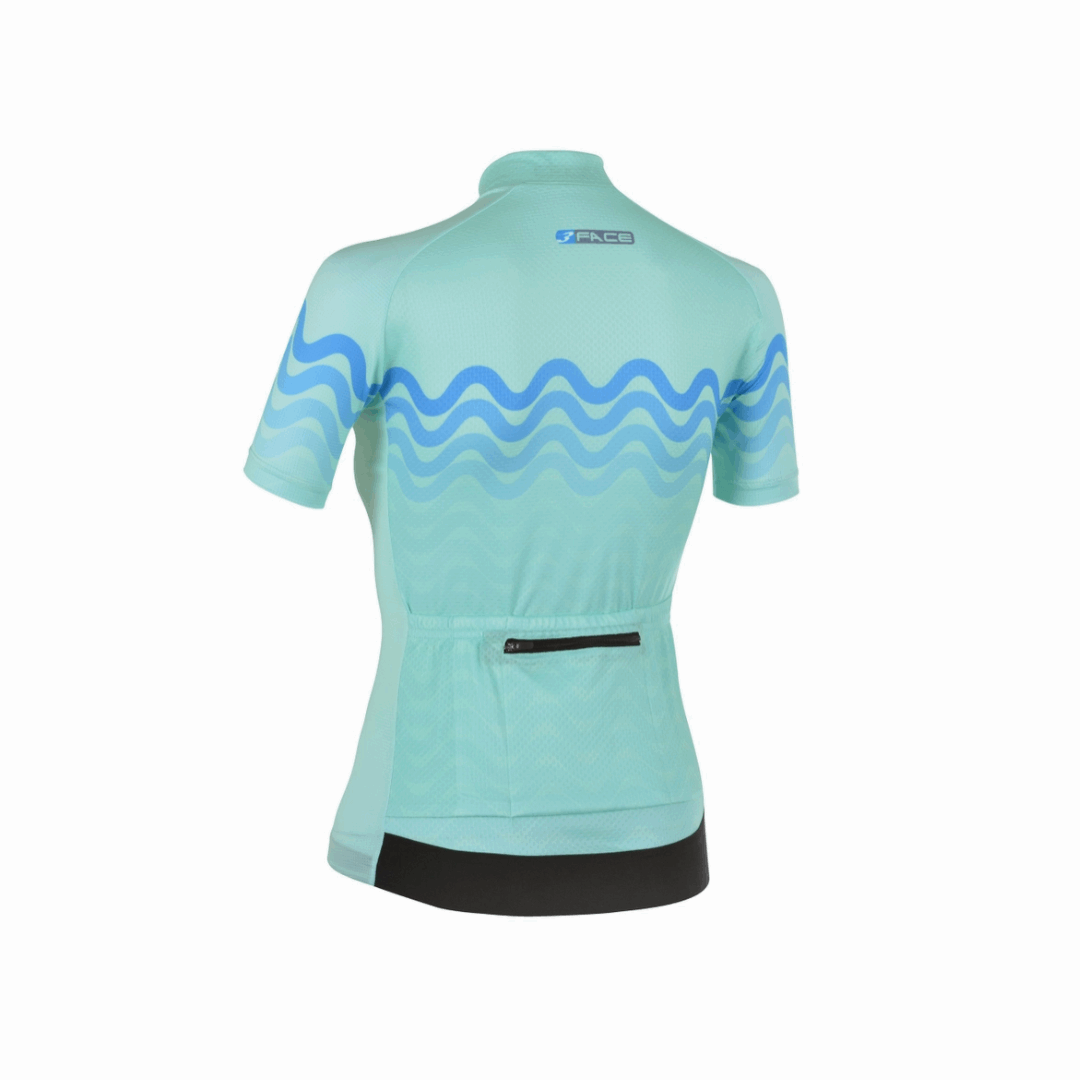 Wave koerstrui dames Aquamarijn - Threeface Cycling Wear